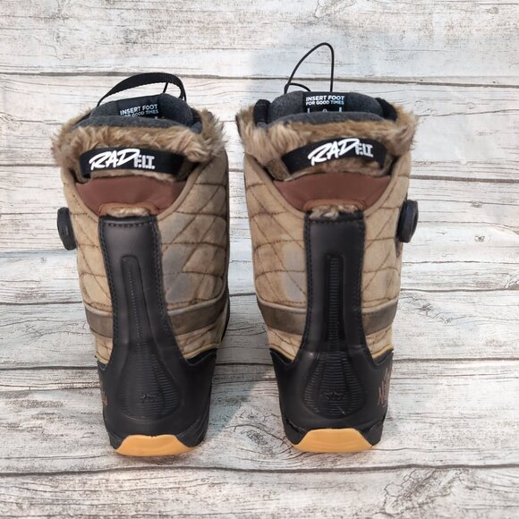Rome SDS Memphis BOA Snowboard Boots Tan/Black Fur Lined – Women’s Size 7 - Picture 4 of 8